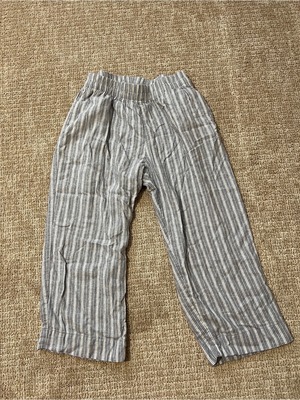 Old Navy Blue and White striped linen pants